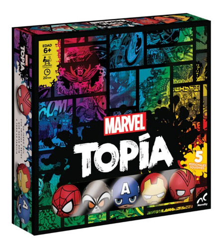 Marvel Topia Juego De Mesa Familiar Novelty Spiderman Rocket