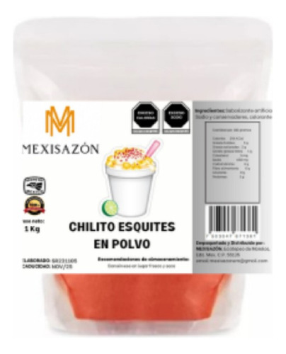 Sazonador Esquites En Polvo 1kg Para Botanas Premium