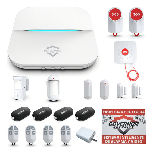 Alarma Governor Gv-safe300 Kit Nº10 Blanco Sos Wi-fi Gsm