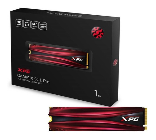 Disco Ssd Xpg Gammix S11 Pro 1tb M.2 3500 Mb/s 3000 Mb/s