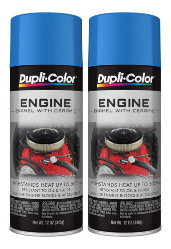 Paq 2 Pinturas De Resina Ceramica Para Motor Color Azul 