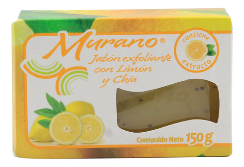 Jabon Murano Exfoliante Limon Con Chia 150g - 3pzs