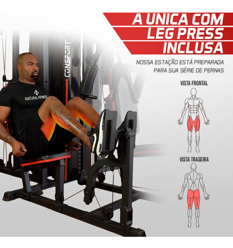 Multi Estação De Musculação 160kg Academia Profissional Treino