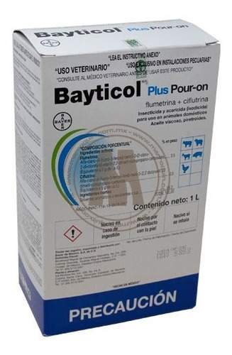 Imagen 1 de 1 de Bayticol Pour On Plus 1 Lt