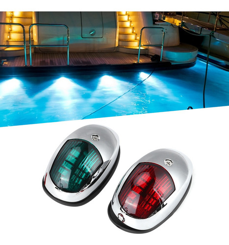 A Luz De Navegación Marina Led 12v Impermeable Verde