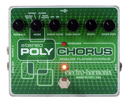 Pedal Electro-harmonix Stereo Polychorus + Cable Interpedal