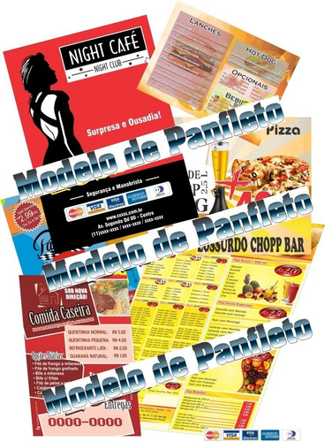 Panfleto Vetor Modelo Pizzaria Bar Mercado Bebida Corel Draw