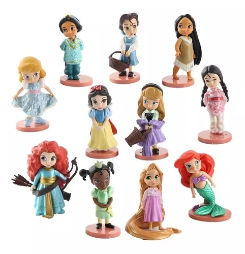 Kit 11pz Mini Figuras Princesas Disney Colección Decoración