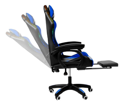 Silla Gamer Mod Raven Rgb/ Masajeador/ Posapie/ Ultimas Pzas