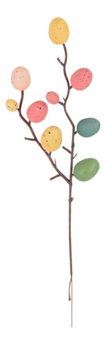 Huevos De Espuma Pintados Coloridos Con Rama De Árbol De Pas