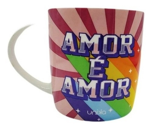 Caneca Ceramica  Amor É Amor Diversidade 390ml