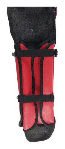 Espinilleras De Béisbol Doble Protección Color Rojo Radach