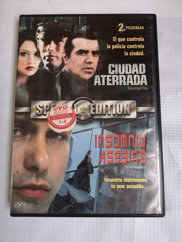 Ciudad Aterrada Y Insomnio Asesino Doble Película Dvd Drama 