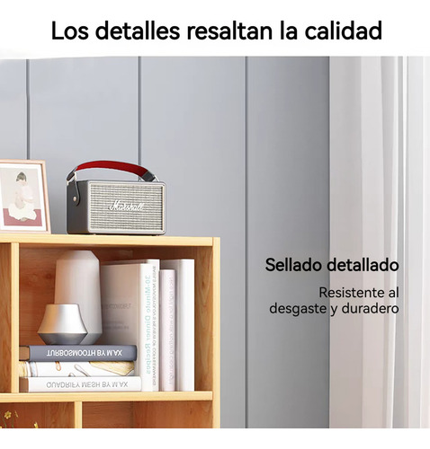 Librero Organizador Estante Con 5 Compartimentos Y 2 Puertas Azul Brillante