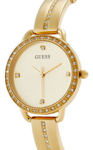 Relógio Guess Feminino Dourado Strass Gw0022l2