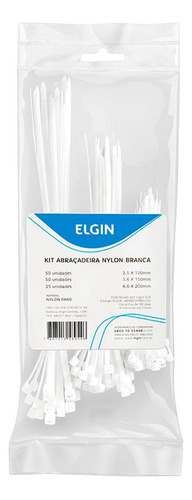 Kit De Cinta Abraçadeira Em Nylon Pacote Com 125 Un Branca