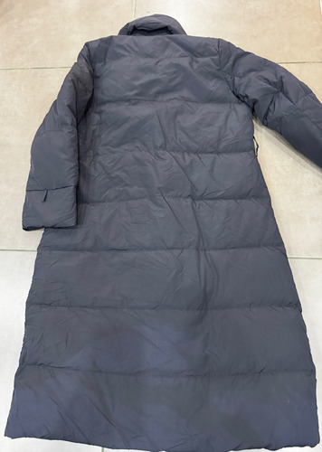 Parka Larga Pluma Mujer L S/capucha Cierre Cruzado Boton (Usado)