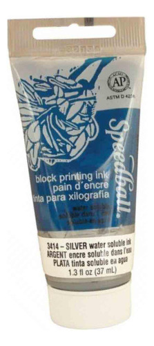 Tinta De Xilogravura Speedball Base Agua 3414 Silver 37ml