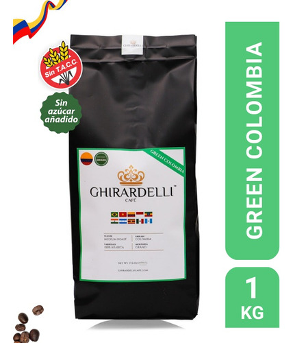 Café Ghirardelli Organico Colombia Tostado Molido/grano 1 Kg