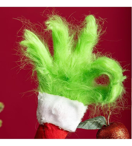 Christmas Tree Ornament Green Fur Arm