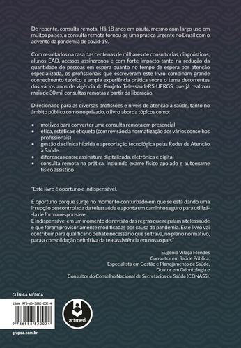 Consulta Remota: Fundamentos e prática, de Schmitz, Carlos André Aita. Editorial Artmed Editora Ltda., capa mole em português, 2020