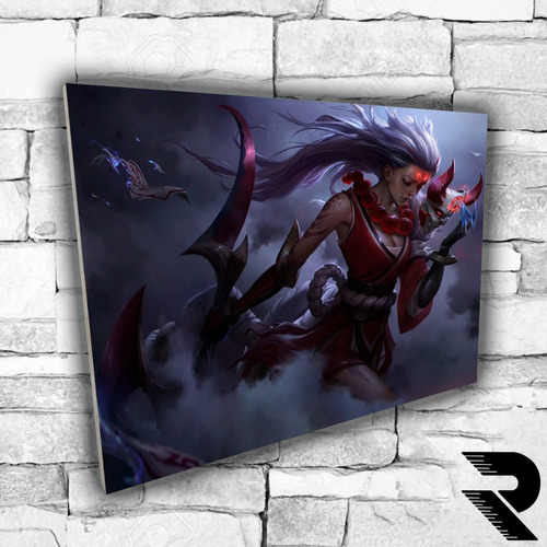 Cuadro De Diana  Blood Moon | League Of Legends | 30x21 Cm