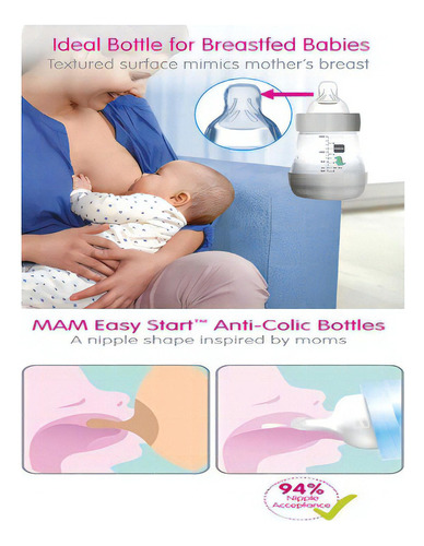 Biberón Mam Baby Easy Start 5oz 2pz Rosa Animales