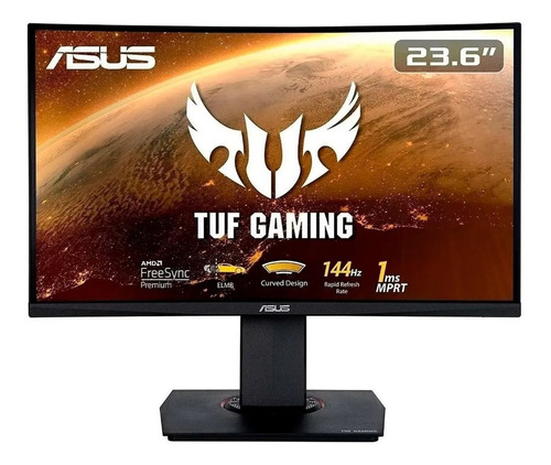 Asus Monitor Gamer Tuf Vg24vq 23.6'' Curvo Fhd 144hz 1ms Color Negro