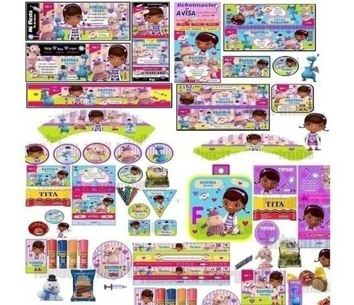 Kit Imprimible Doctora Juguetes  Clipart Fondos