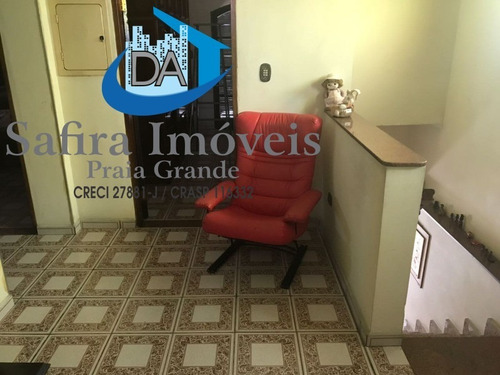 Excelente Sobrado A Venda, De 03 Dormitórios Sendo 01 Suite, No Jardim Guilhermina Em Praia Grande. - So00016 - 33694176
