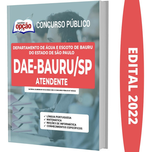 Apostila Dae Bauru Sp 2022 - Atendente