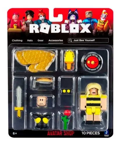 Boneco Roblox Avatar Shop Pack Figura Just Bee + Cód Virtual