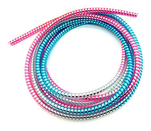 5 Piezas Espiral Protector Cable Usb Colores Metálicos