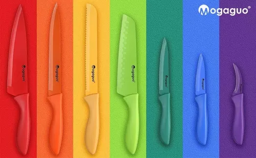 Mogaguo Rainbow - Juego De Cuchillos De Cocina Profesionales