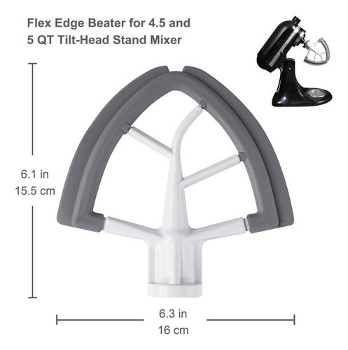 Batidor De Borde Flexible Para Batidora De Pedestal Con Cabe