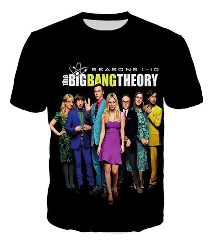 Hjb Playera De Manga Corta Estampada De The Big Bang Theory