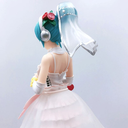 Figura Miku Hatsune Vestido De Novia Vocaloid Pvc