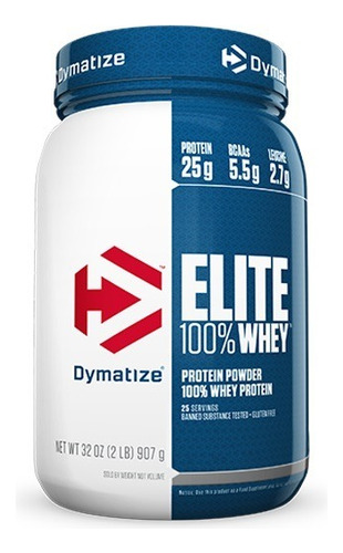 Elite 100% Whey 2 Lb Dymatize Concentrate Isolate Hydrolyzed