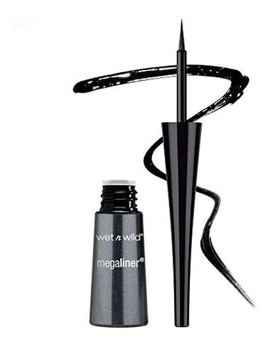 Delineador Líquido Megaliner Wet N Wild 871a Negro, 0.12 Oz