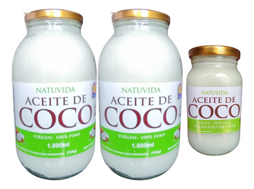 Aceite Coco 2 L Y 1 De 250 Ml
