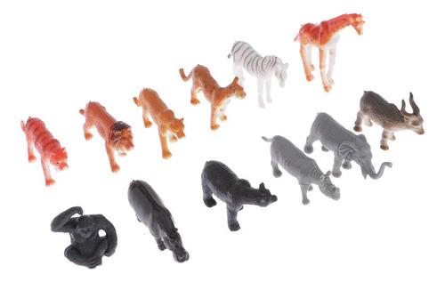 Modelo Y Tarjeta De 12 Piezas De Animales Salvajes