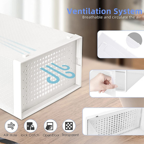 Imagen 3 de 10 de Caja Para Zapatos Plegable Transparente Xl