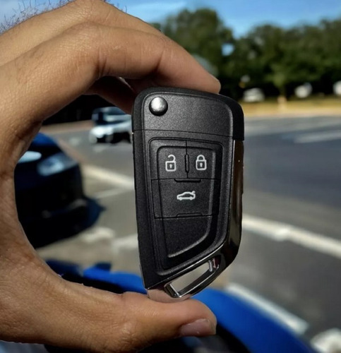 Carcaça Controle Chave Gm 2012-2018: Onix, Cruze, Spin, Prisma - 3 Botões, Design Cromado - Com Lamina Adaptação