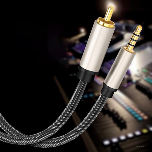Y Video Rca A Conector De 3,5 Mm Macho A Cable 50cmx1cmx1cm