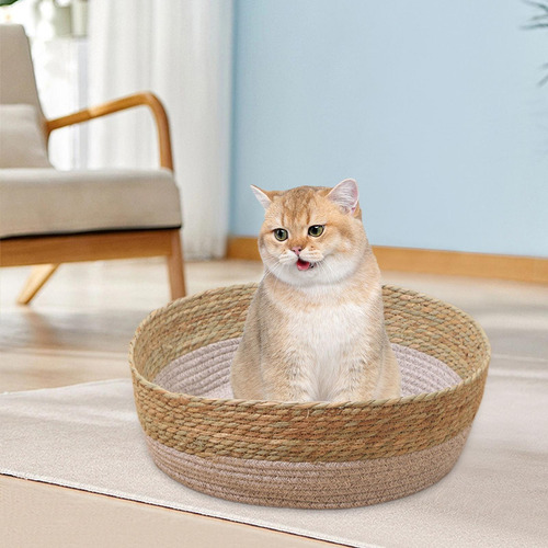Cesta Tejida Para Cama De Gato, Cama Para Gato, Perrera L