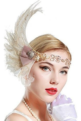 Babeyond Starcrossed Beauty 20s Pluma De Pavo Diadema Real D