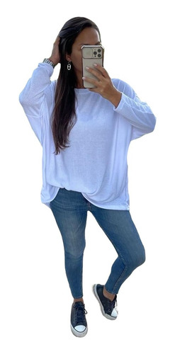 Imagen 3 de 8 de Remera Remeron Murcielago Mujer Talles Amplios Moda A09