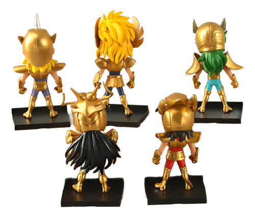 Figuras Caballeros Del Zodiaco Set X5 Caballeros Dorados