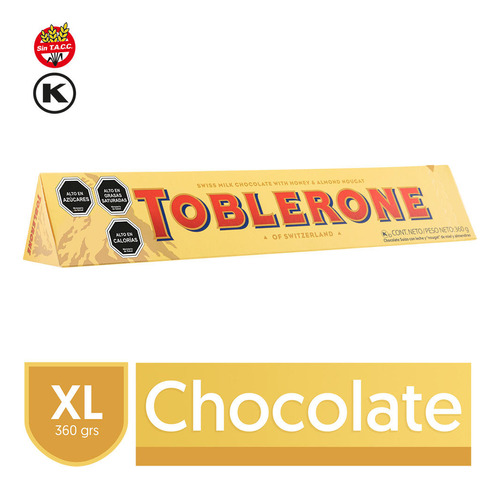 Chocolate Toblerone® De Leche Con Nougat Miel Almendra 360g