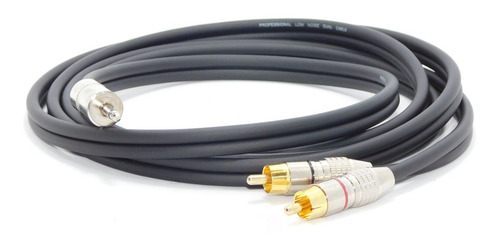 Imagen 3 de 4 de Cable Mini Plug Stereo A 2 Rca Profesional Low-noise Full